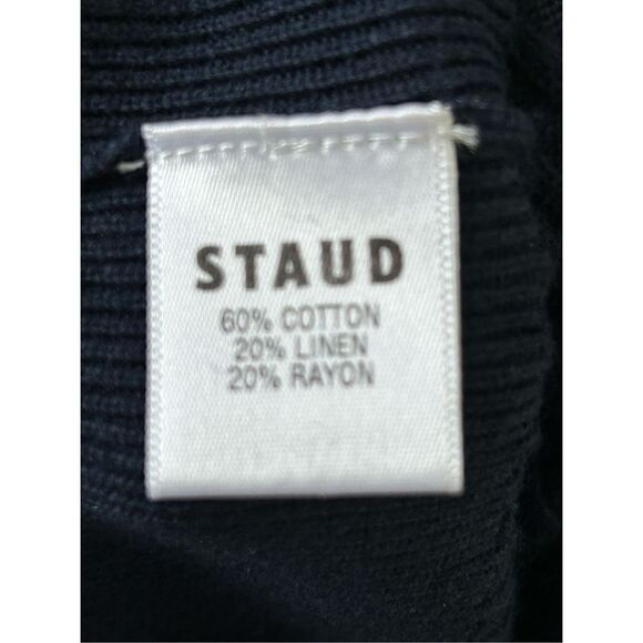 Staud Cecily Open-Back Cable-Knit Midi Dress Women’s Navy Size Small - Picture 11 of 12